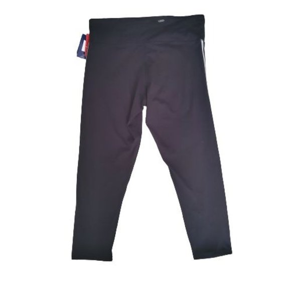 Champion Women's White Side Stripes High Rise Tights, Black Plus Size 2XL NWT - Picture 3 of 13